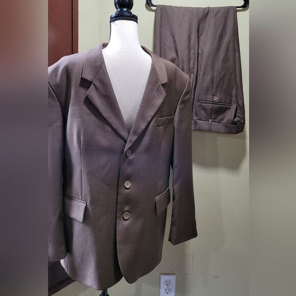 Vitaliano super 150s cloth 42S / 36W mens 2 piece matching suit jacket and pants - Picture 8 of 10
